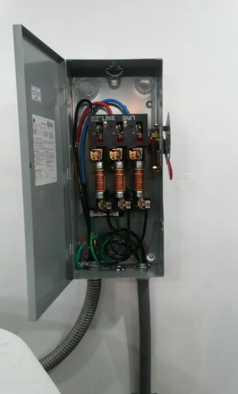 Three-phase disconnect switch installed for Electrical Wiring & Rewiring in Stratham